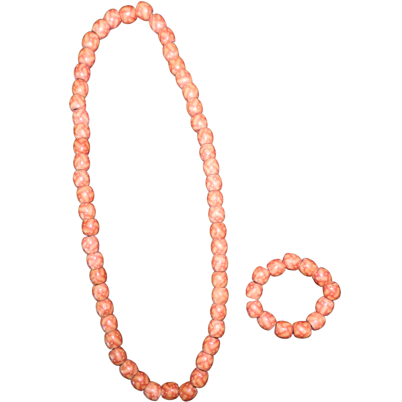 Wooden Coral Bead Set