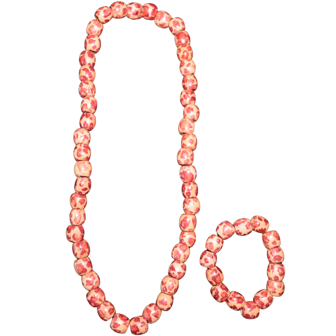 Wooden Coral Bead Set