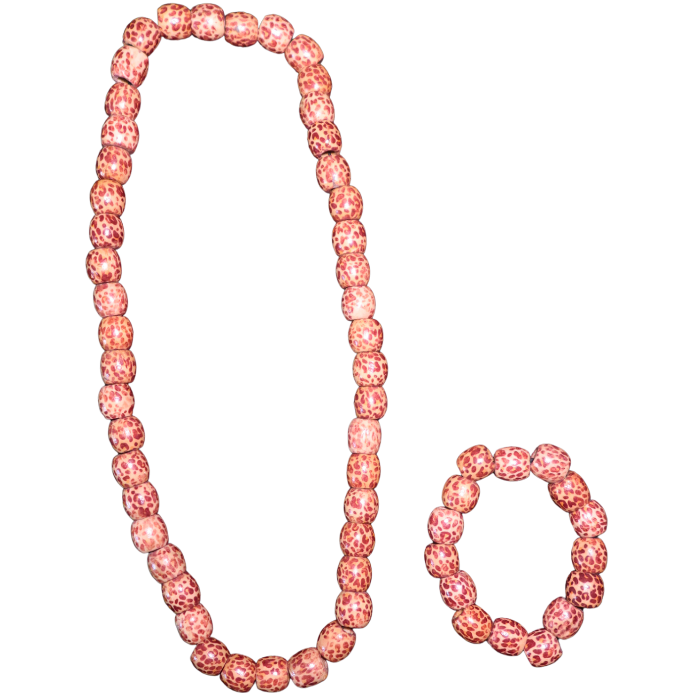 Wooden Coral Bead Set