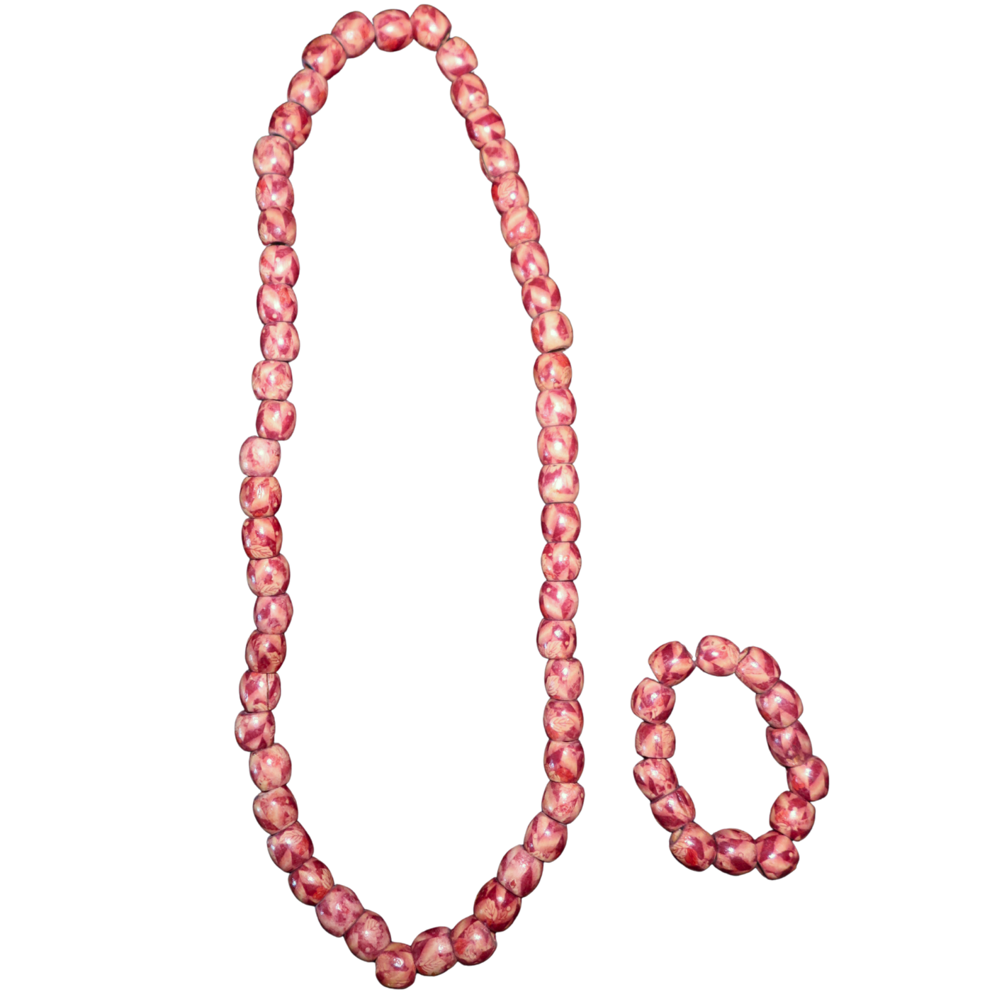 Wooden Coral Bead Set